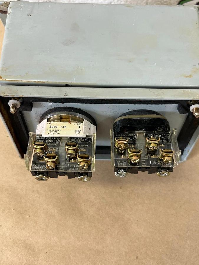 Used Hoffman E-2PB 800T-J42 Indust Control Panel Encl, Allen Bradley Selector Switch