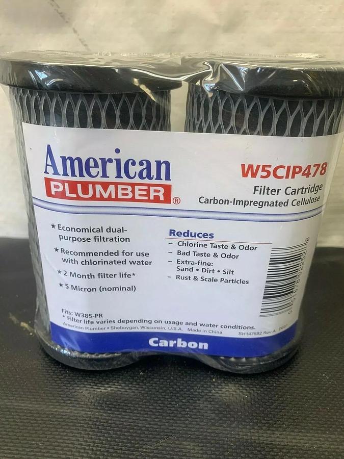 Used American Plumber W5CIP478 5 Micron Filter Cartridge 2 pack Lot of 2
