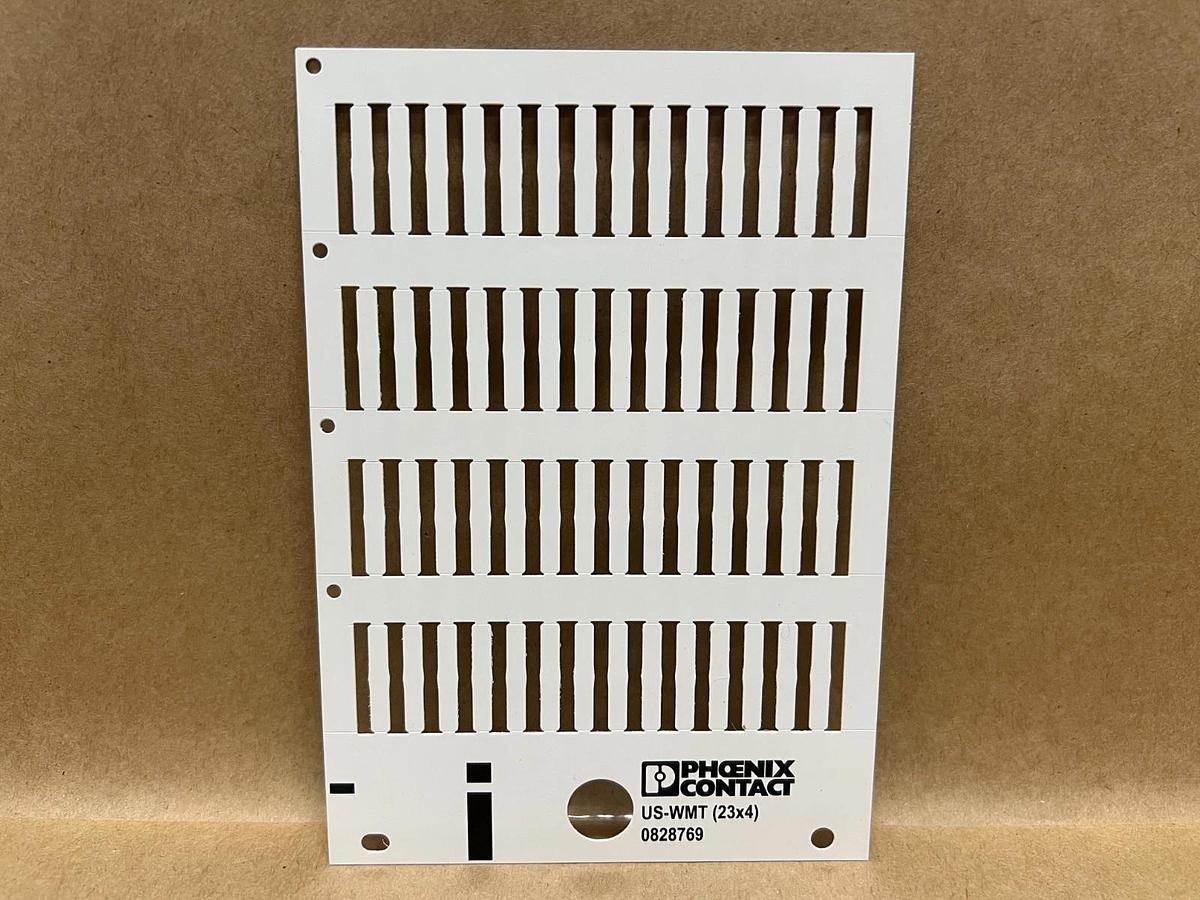 Used Phoenix Contact US-WMT (23 x 4), 10 Pc. White Cable Marker *NEW*