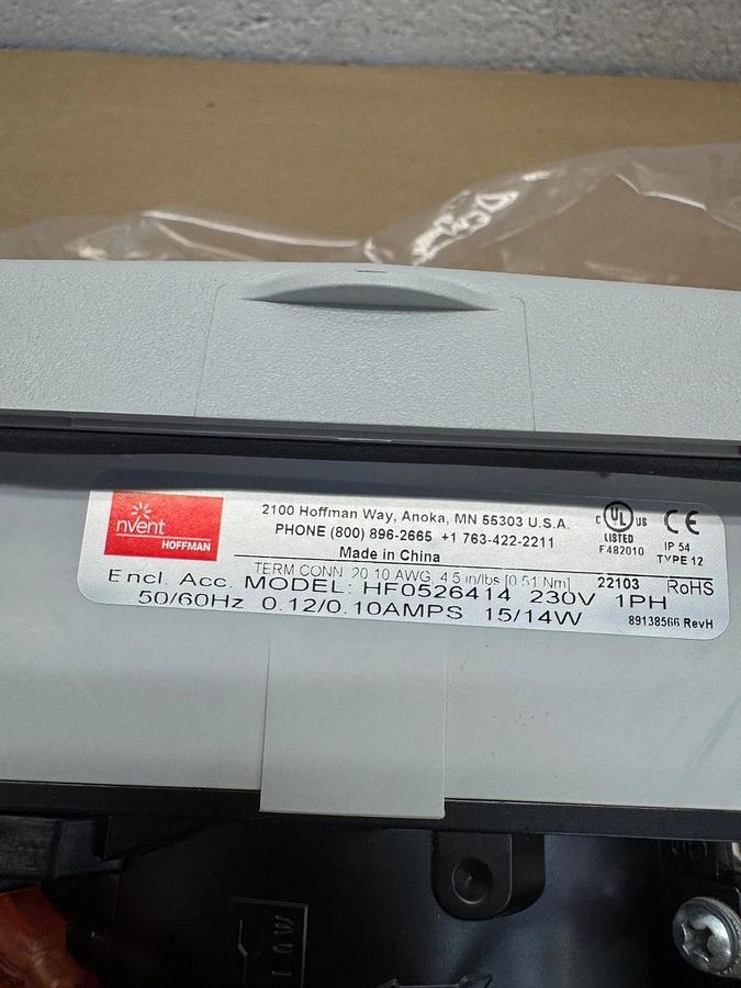 Used NVent Hoffman HF0526414 Side-Mount Filter Fan IP54 5 in FF 230V 7035 *NEW*
