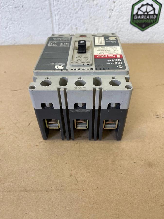 Used Westinghouse HMCP030H1C Motor Circuit Protector Ser C, 30A 3 Pole 600VAC-250VDC