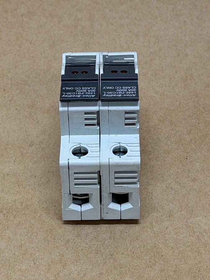 Used Allen Bradley 1492-FB1C30-L 1-Pole, Fuseholder, 30A, 600V - Lot of 2