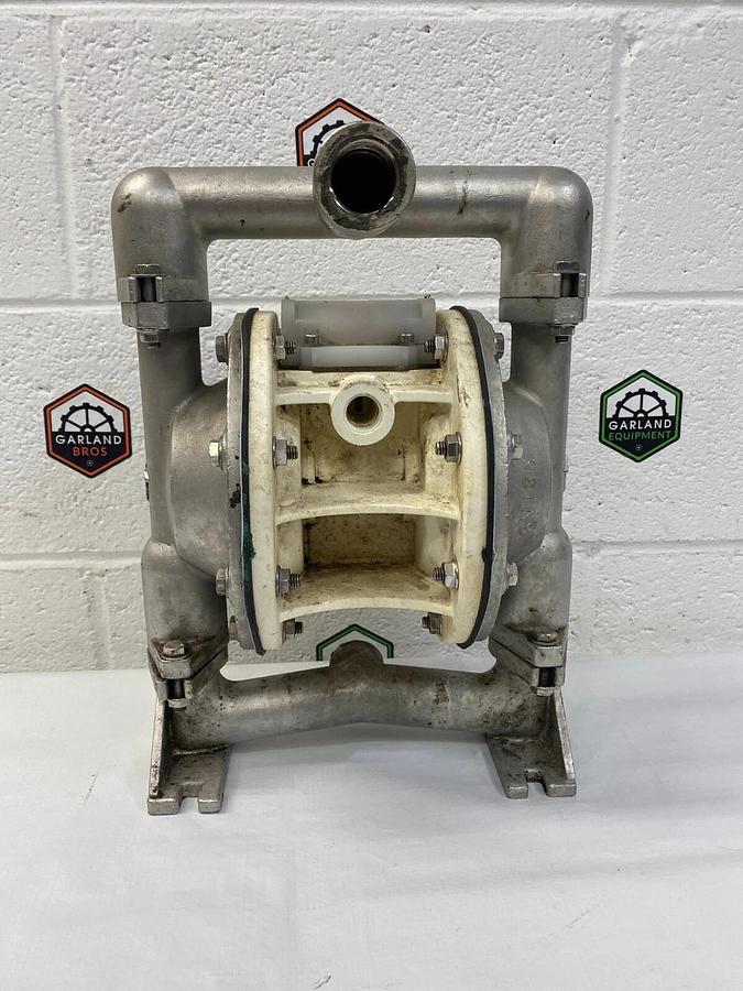 Used Versamatic Elima-matic E1 Stainless/Plastic 1" Air Operated Diaphragm Pump