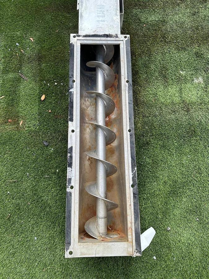 Used Previero SCE200 Stainless Steel Auger, 10” Trough, 9” Stick, 8” Flight, 8’2” L