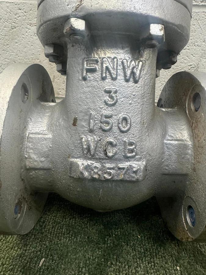 Used FNW Valve Co. FNW551, Size 3, Valve Gear Gate, Class 150, 285 PSI, 3” Bores