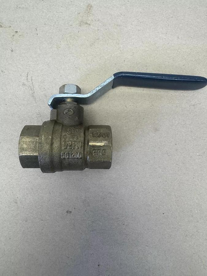 Used Nibco 561256 1/2” Brass Ball Valve