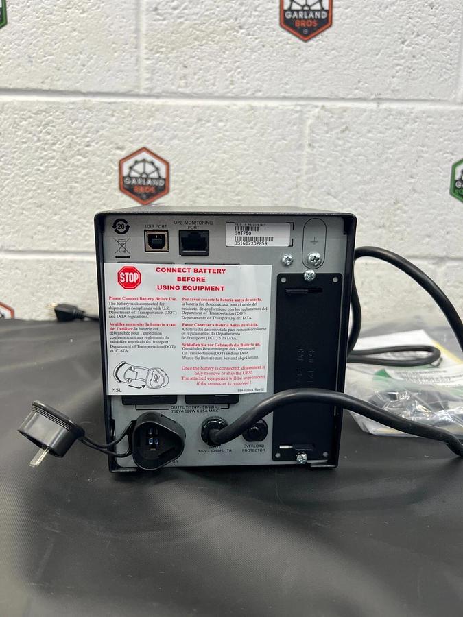 Used APC SMT750 Smart-UPS Power Battery Backup 750VA, 120V