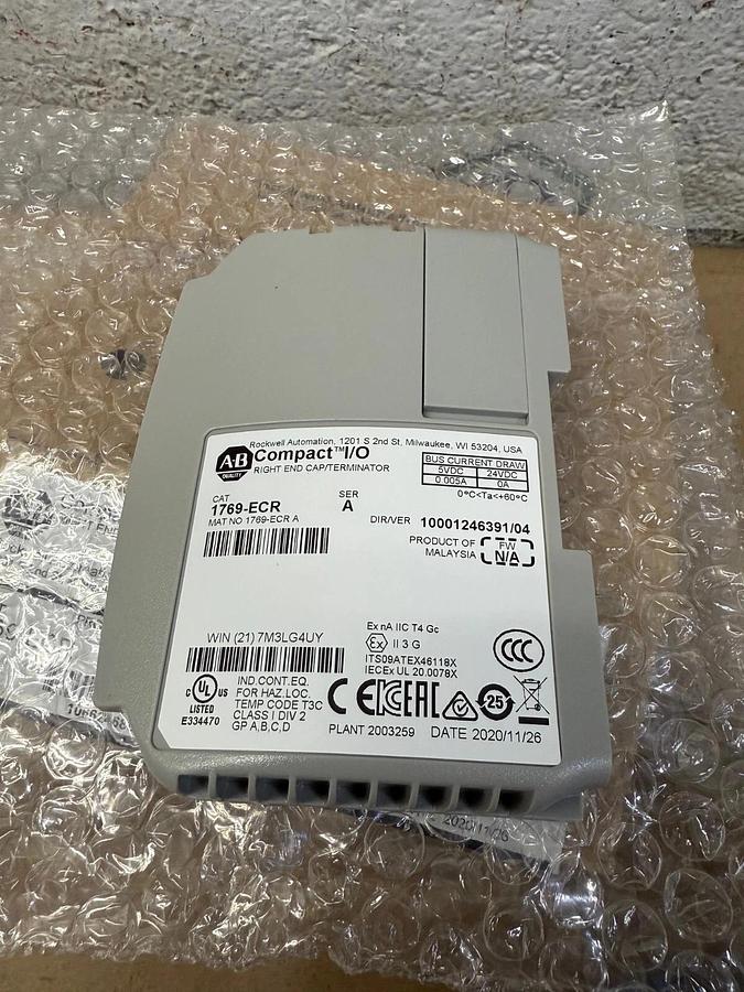 Allen-Bradley 1769-ECR Compact I/O, Right End Cap/Terminator, Series A