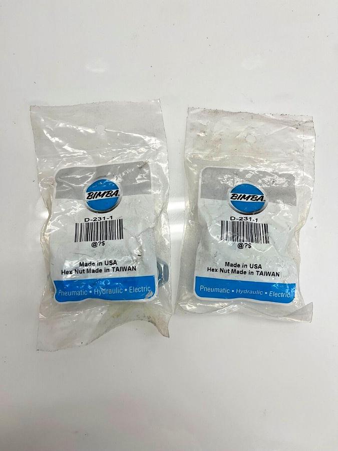 Used BIMBA D-231-1 Clevis Pin and Bracket, Pneumatic Accessory Supplies - Lot of 2