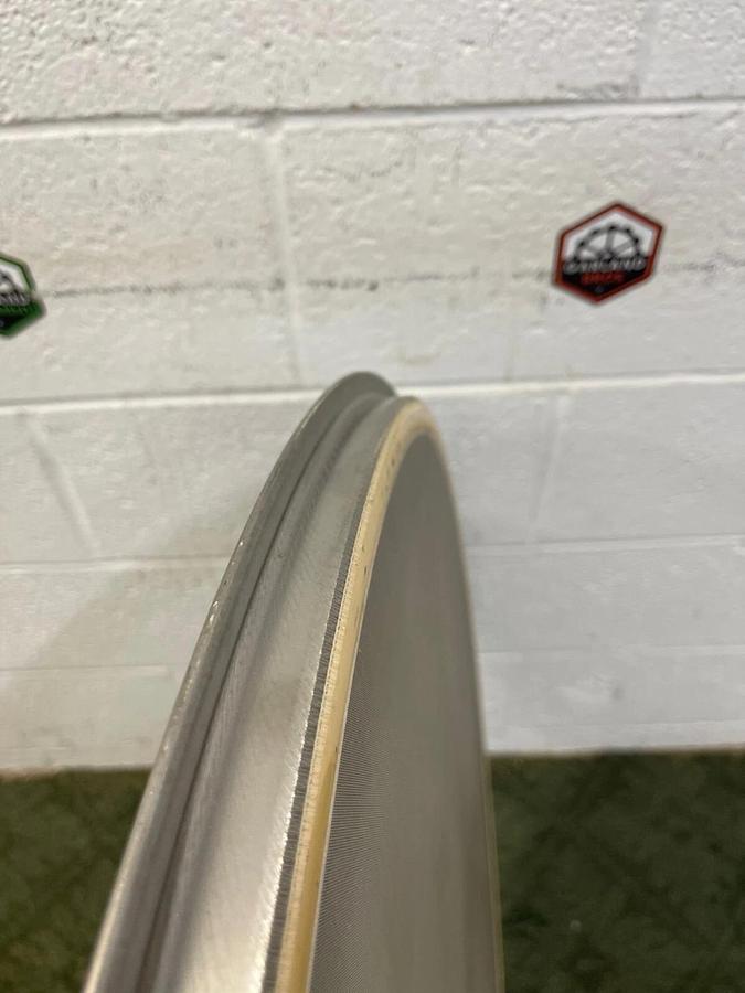 Used Stainless Steel 38-1/2” Mesh Vibratory Screener, 62 microns, 1-3/4” Center Hole