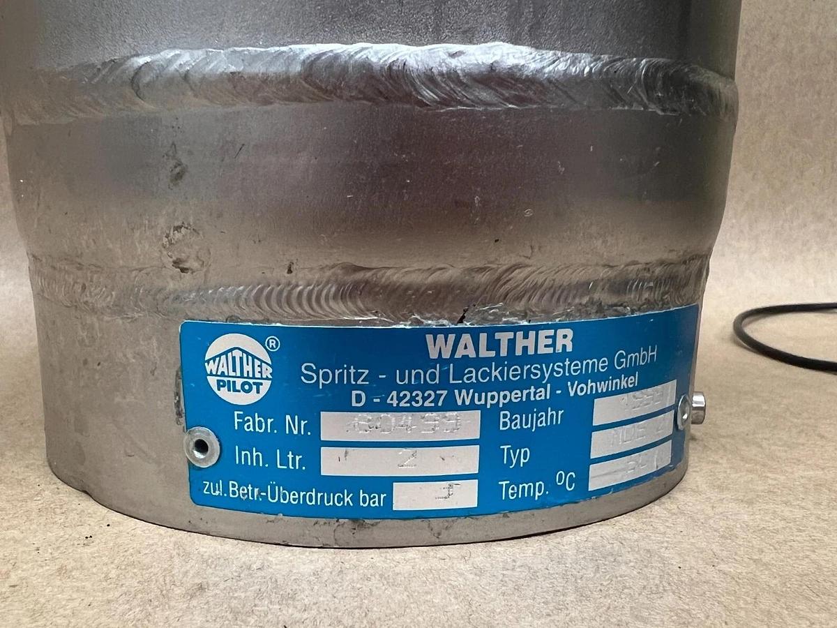 Used Walther Pilot MDG 2 Pressure Tank w/ Liquid Level Sensor