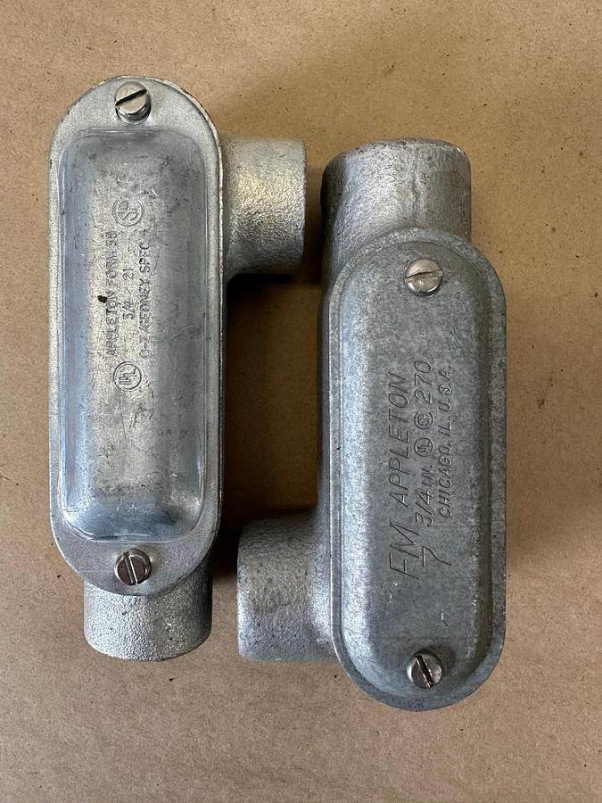 Used Crouse-Hinds LL27 3/4” Conduit - Lot of 2