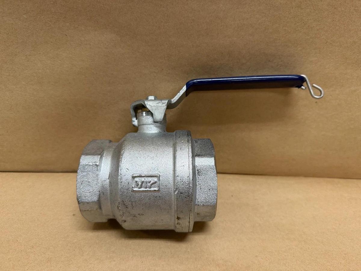 Used 2-Inch PN25 MS58 Ball Valve w/ Female Threaded Ends