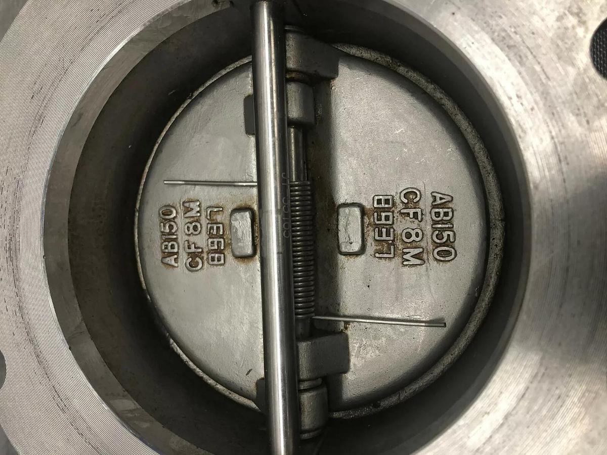 Used Titan Flow Controls CV42 Stainless Steel Dual Disk Check Valve, 6.5” Diameter