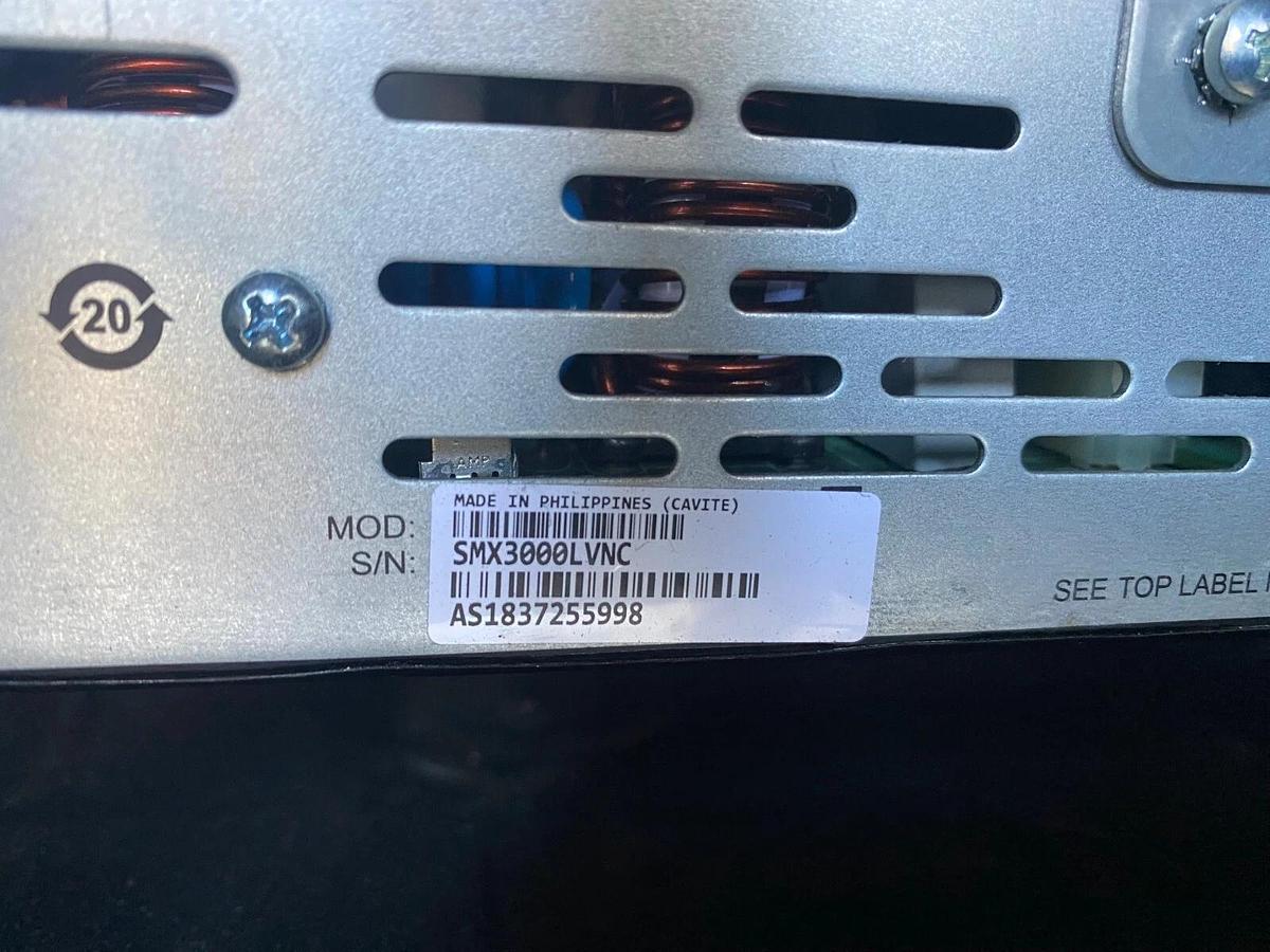 Used Tripp-Lite SmartRack Enclosure, APC SMX3000LVNC Smart-UPS X Battery