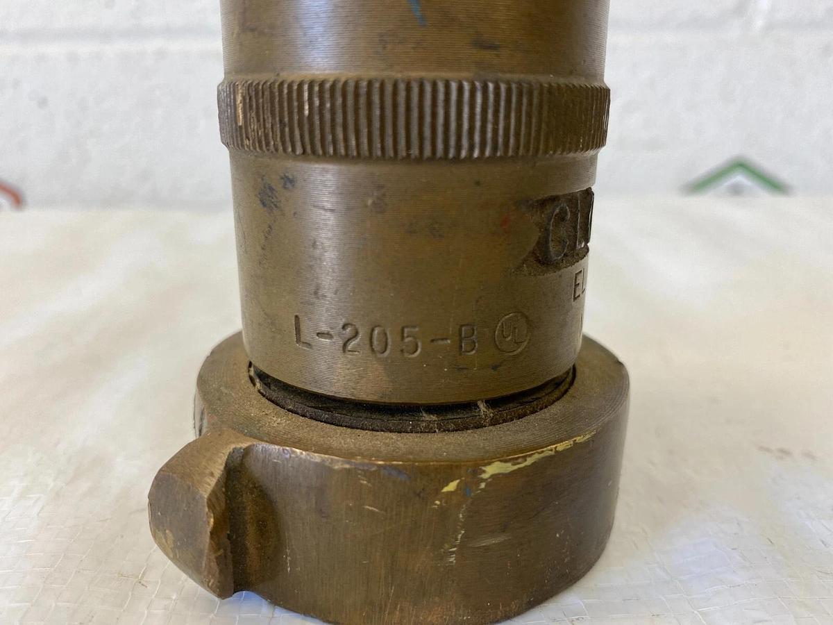 Used Elkhart L-205-B Brass Rubber Nose Portable Spray Fire Hose Nozzle