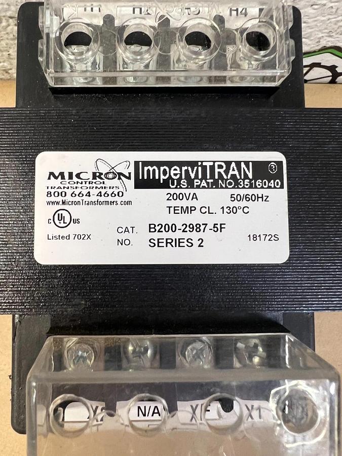 Used Micron Control Transformers B200-2987-5F ImperviTRAN Transformer