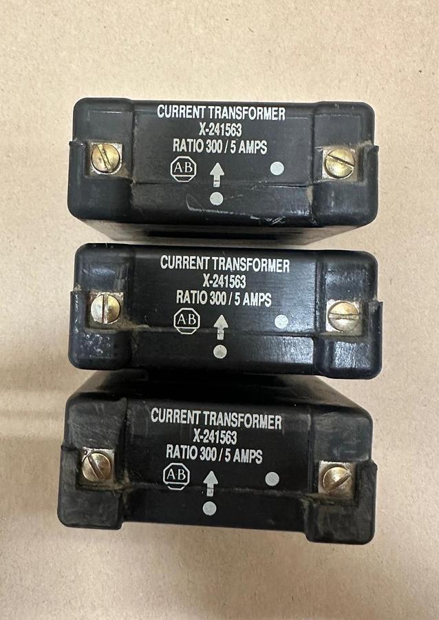 Used Allen Bradley X-241563 Current Transformer, Ratio 300/5 A - Lot of 3