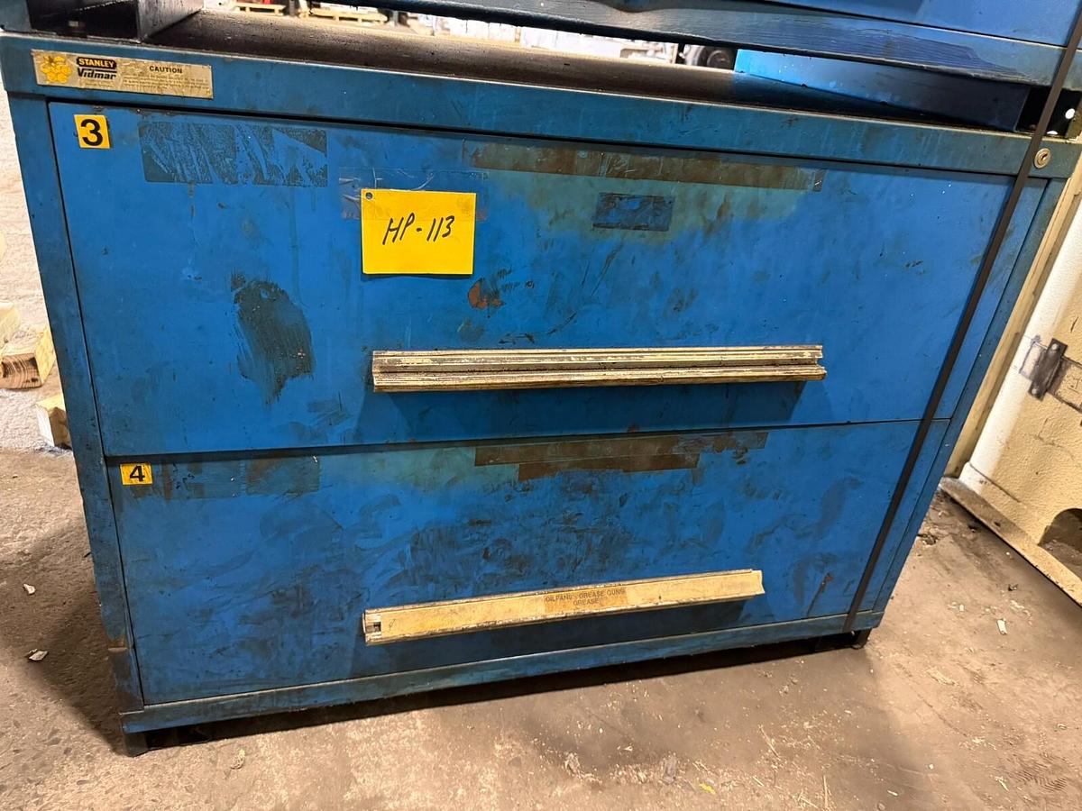 Used Stanley Vidmar Industrial Tool Cabinet w/ Shelf and Door, W:30” H:33” D:27.75”