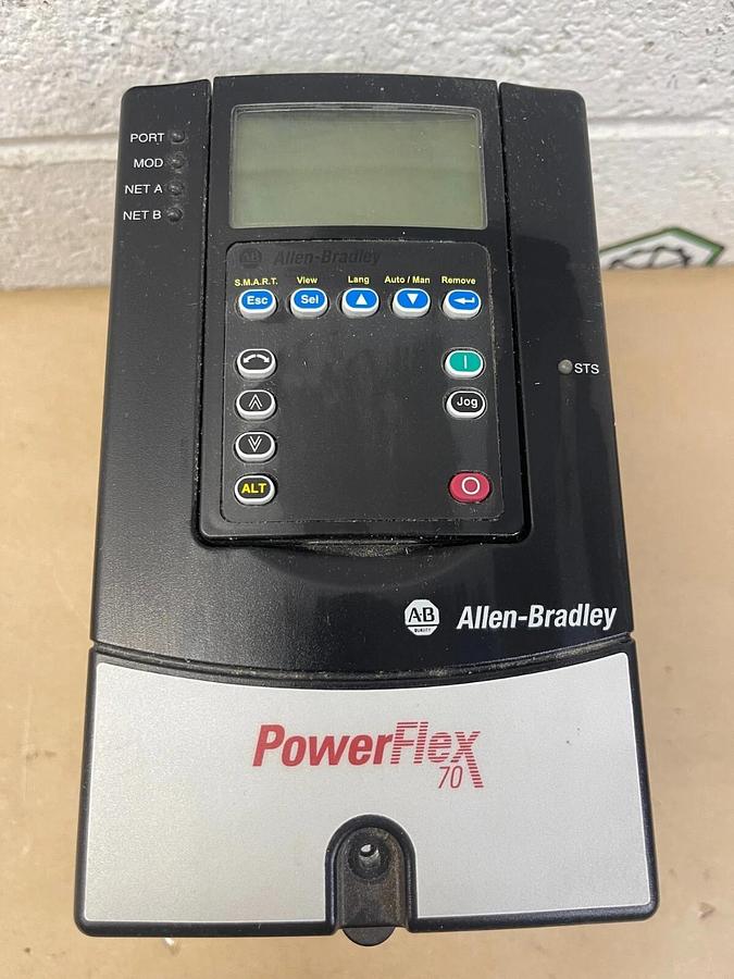 Used Allen Bradley 20 A 2P1A0 AYNNNC0 Power Flex 70, 1 HP, 480V, w/o Wire Holder