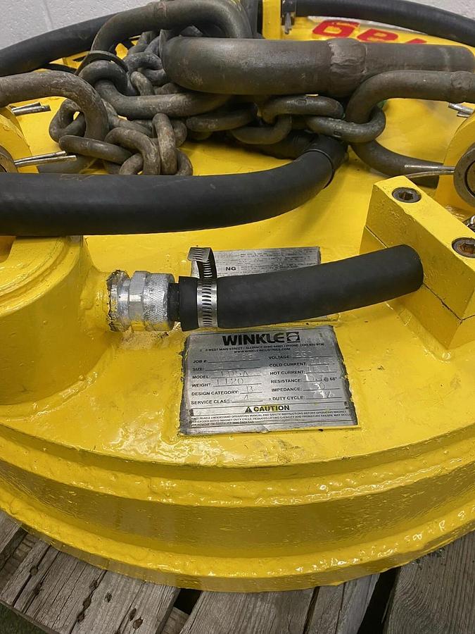 Used Winkle 34ELDSA OptiMag 34” Circular Lifting Magnet w/ Chain