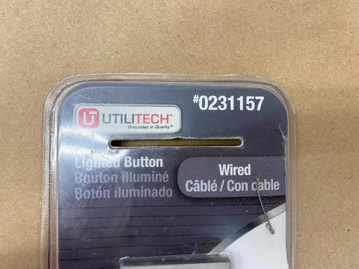 Used Utilitech 0231157 Lighted Button Brushed Nickel Finish