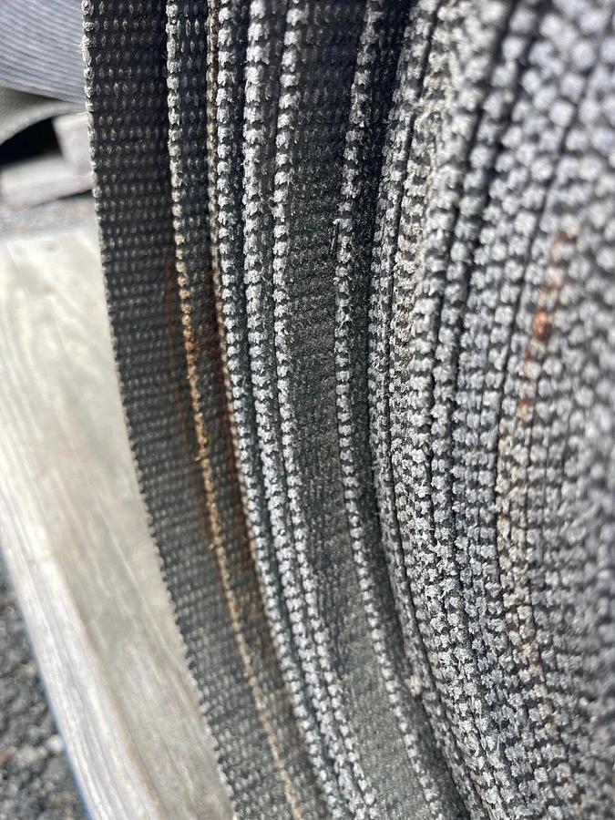 Used Conveyor Belt W:50.5” L: 135’ Rough Top 2 Ply