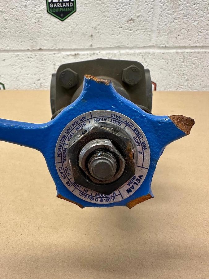 Used Velan W08-2054B-02TY-W410 Steel Socket Weld Globe Valve 2”