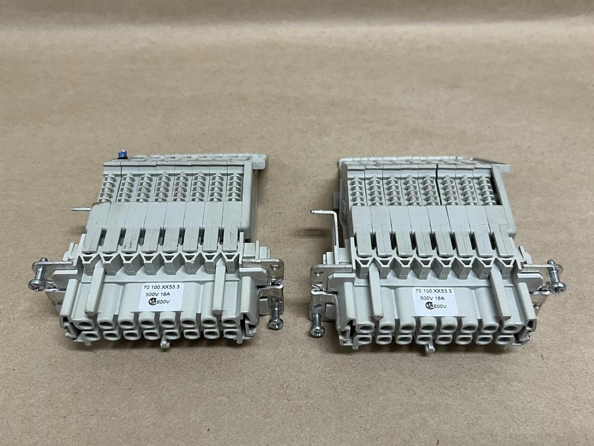 Used Wieland 70.100.XX53.3 Multi-Pole Cable Connector - Lot of 2
