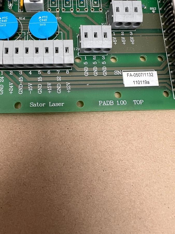 Used Sator Laser PADB 1.00 Control Board
