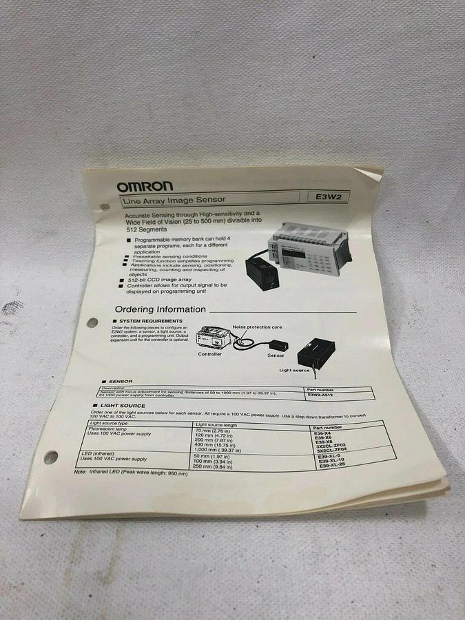 Used Omron S3D-P Setting Unit with E3W2-A512 Wide View Sensor