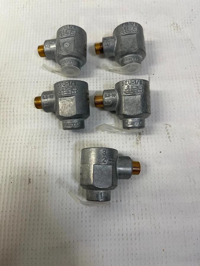 Used Festo SEU-1/8 Rapid Exhaust Shut Off Valve - Lot of 5