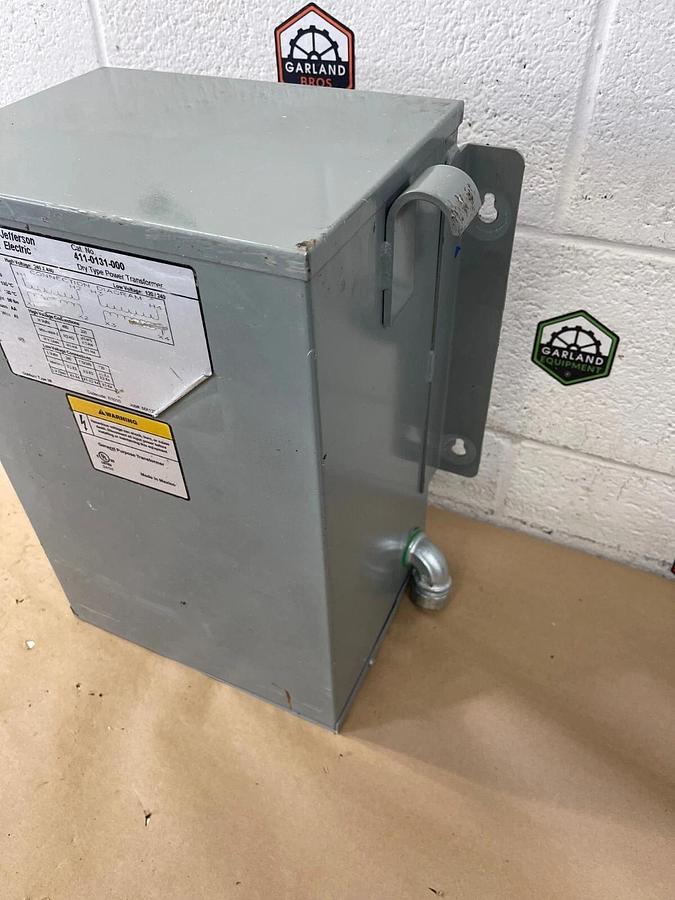 Used Jefferson Electric 411-0131-000 Dry Type Power Transformer 7.5KVA 1 Phase 60Hz