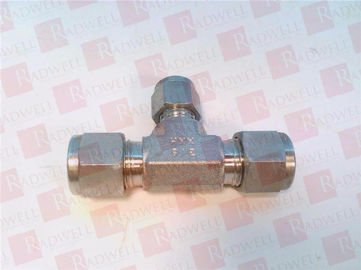 Used Swagelok S-600-4 Tube Filling Union Cross, 3/8” Tube OD (LOT of 6)