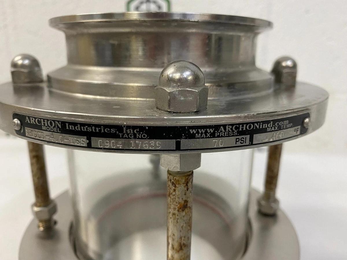 Used Archon Industries INC AKGCL-4.TES Sight Flow Indicator, 70 psi max, 400 F temp