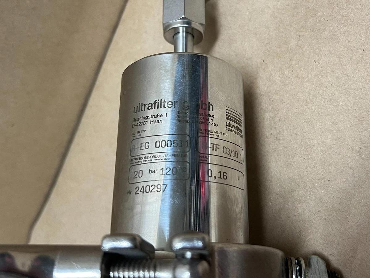 Used Ultrafilter International R-EG 0005I1 SS Filter Housing w/ R-TF 03-10 Element