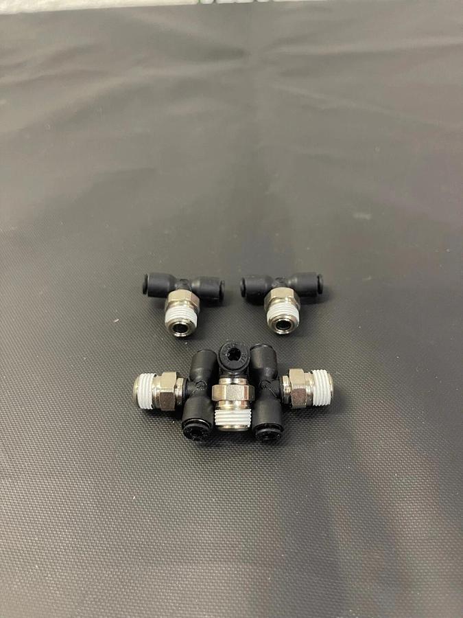 Used Legris Push-to-Connect Tube Fitting, Male Branch Tee, Connector, 1/8” Thread