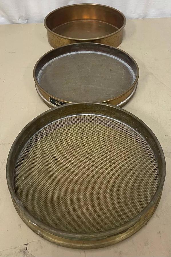 Used Fisher Scientific 8” Test Sieve, Lot of 3, .841mm, .300mm, End Catch Pan
