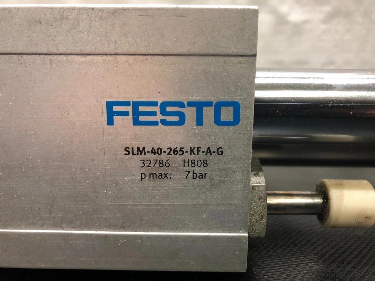Used Festo SLM-40-265-KF-A-G Pneumatic Linear Drive
