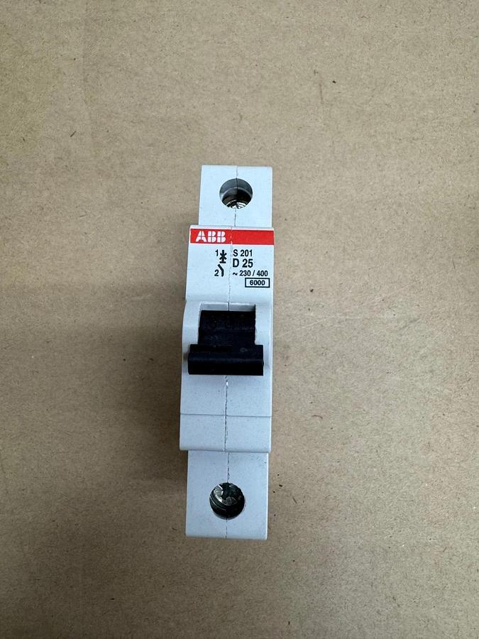 Used ABB S201-D25 Single Pole Circuit Breaker, Qty 10 *NEW*