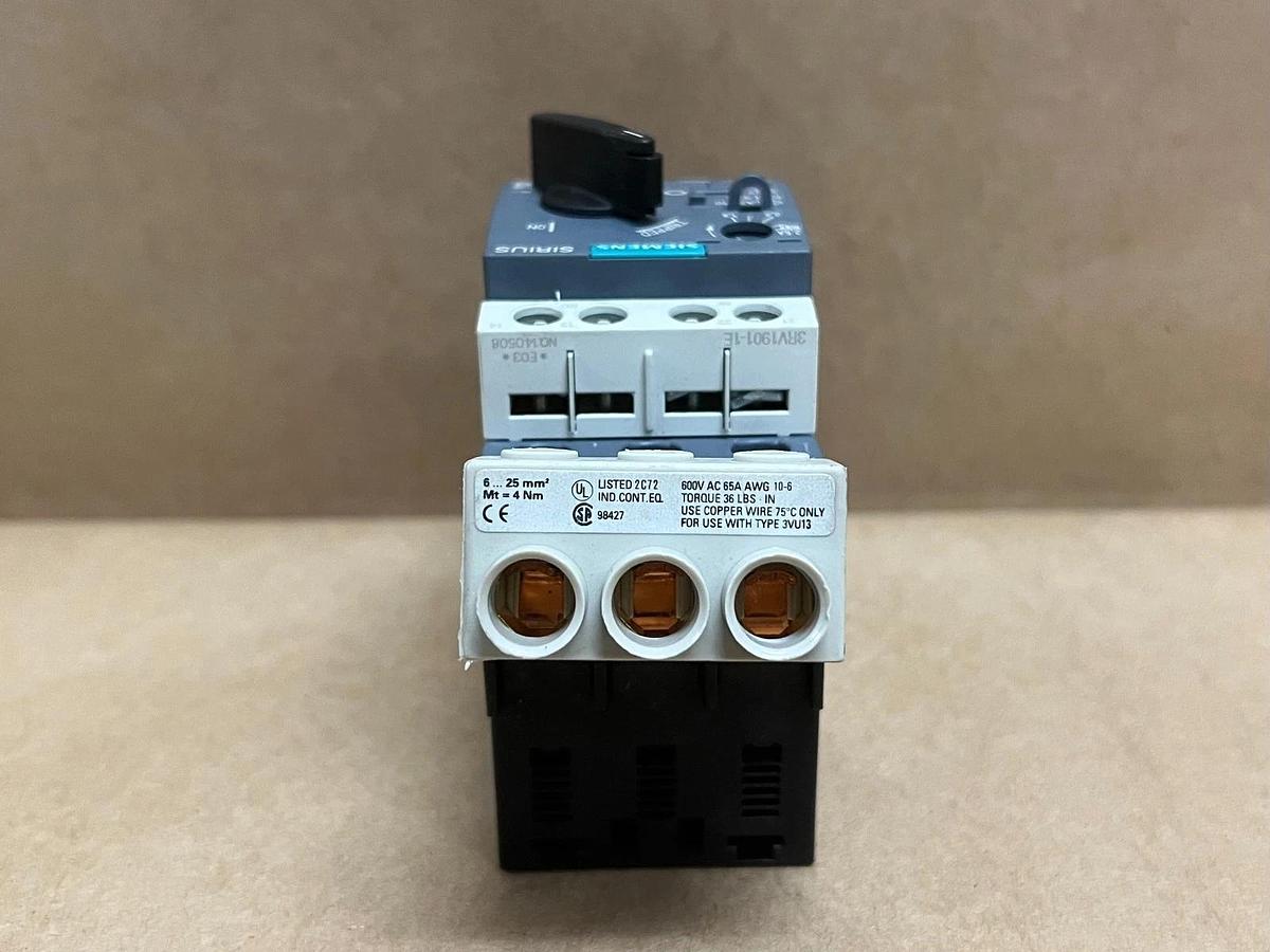 Used Siemens 3RV2021-1CA10 Motor Protection Circuit Breaker, Adj Trip Range 1.8-2.5A