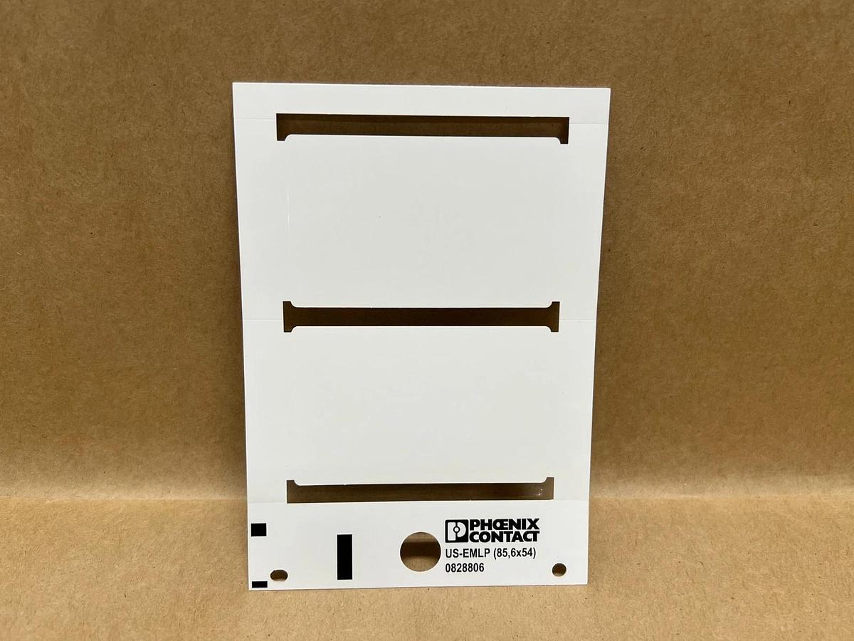 Used Phoenix Contact US-EMLP (85, 6 x 54) 10 Pc. White Plastic Label
