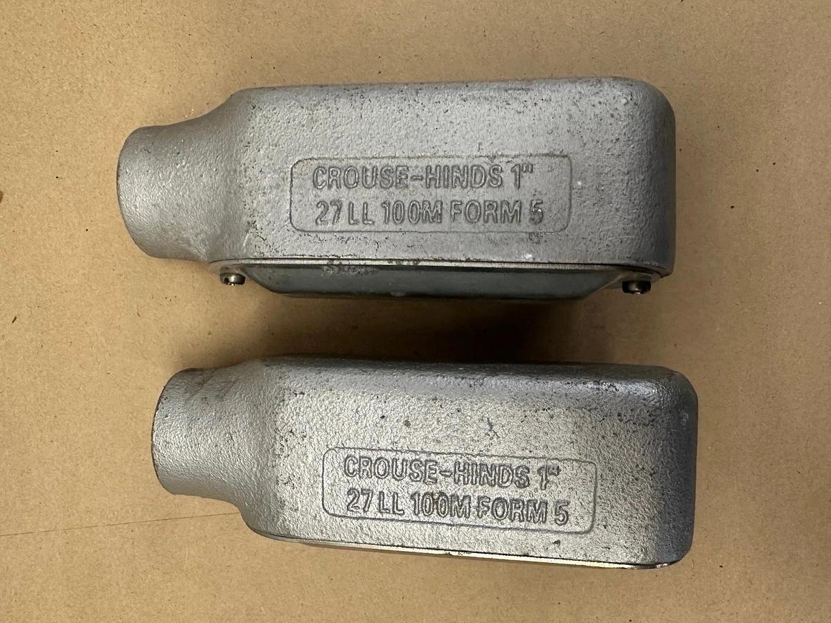 Used Crouse Hinds 27LL 100M Form 5, 1” Conduit - Lot of 2