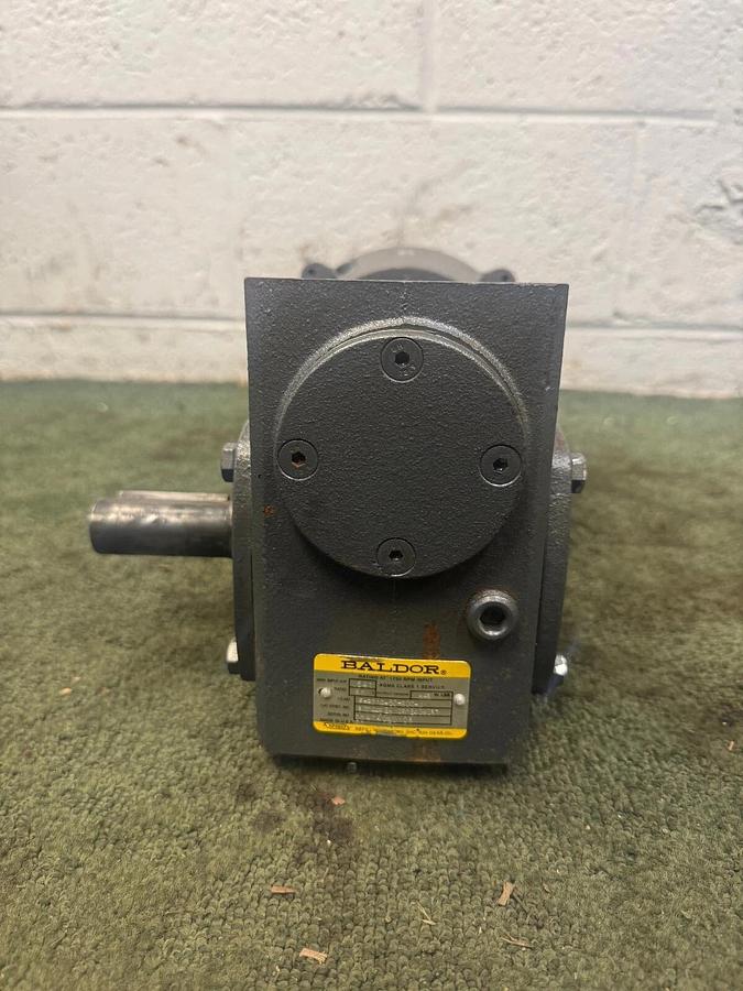 Used Baldor F-921G-50-80C-J Gearbox 50:1 Ratio, w/ Baldor .37 kW DC Motor @ 1750 RPM