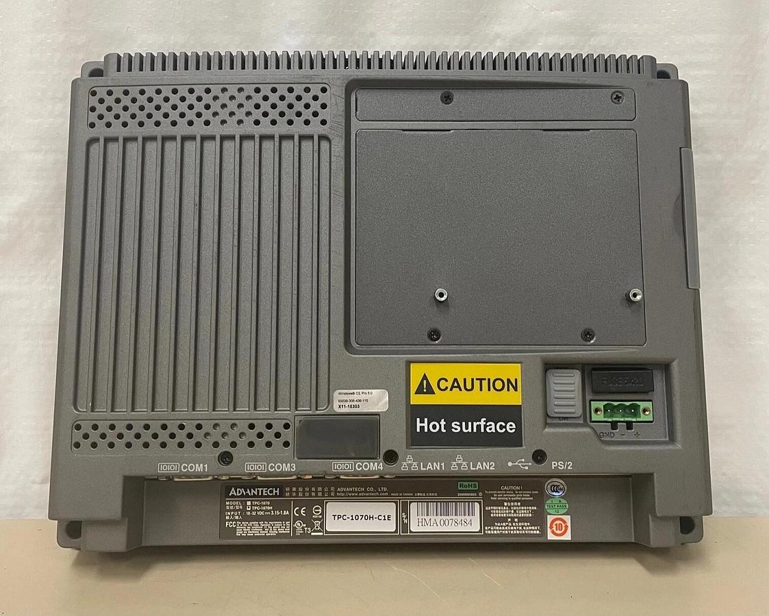 Used Advantech TPC-1070H-C1E Touch Screen Interface Panel, 10 1/2” Screen