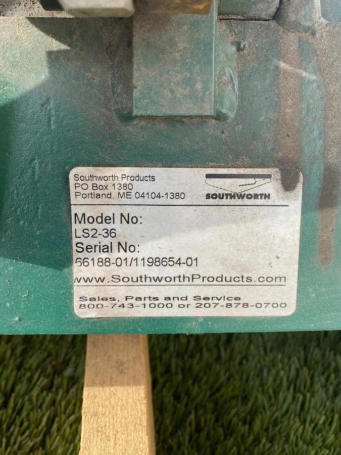 Used Southworth LS2-36 Scissor Lift Table 46”x54” Top, Rotates Clockwise 1400 lb Lift