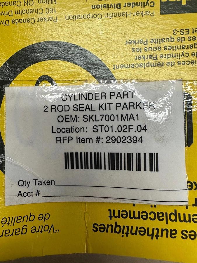 Used Parker SKL7001MA1 2 Rod Seal Kit