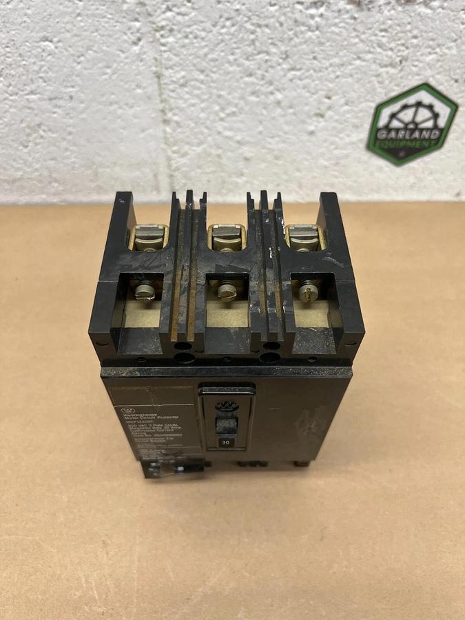 Used Westinghouse MCP13300C 30 Amp, 600 VAC, 3 Pole Motor Circuit Protector