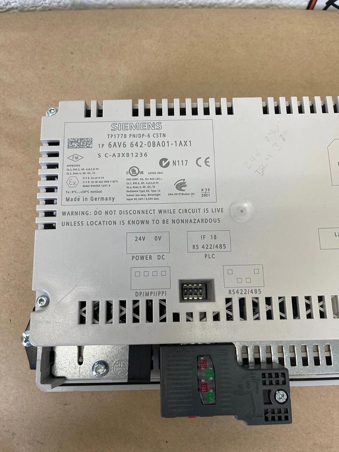 Used Siemens 6AV6 642-0BA01-1AX1 Simatic Panel, Touch
