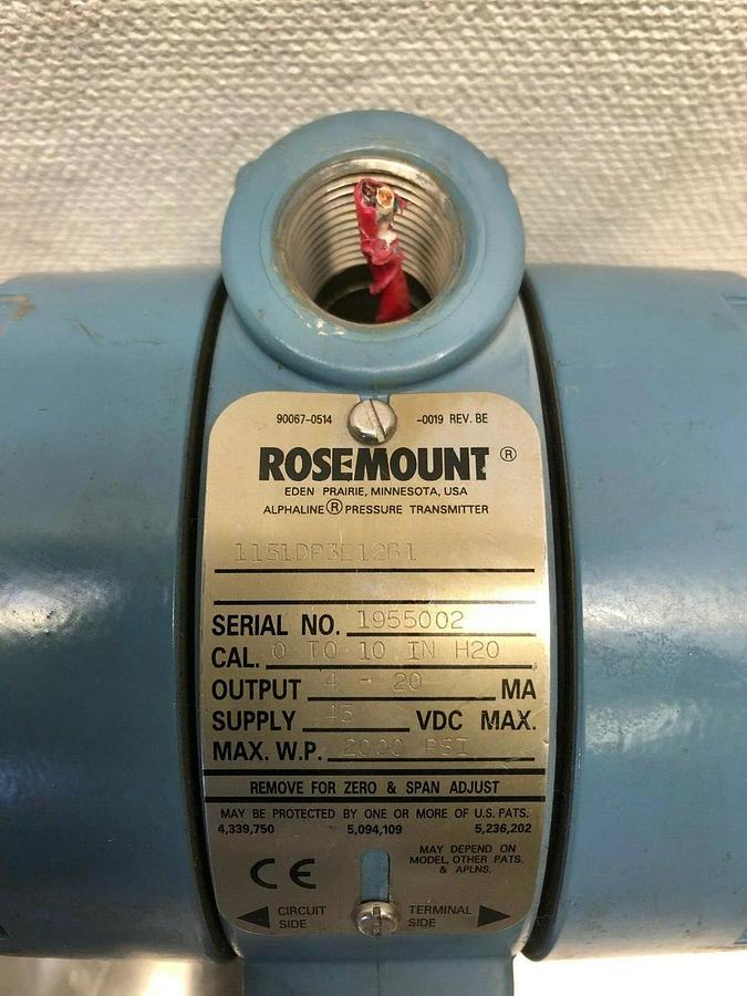 Used Rosemount 1151DP3E12B1 Pressure Transmitter 45 VDC 2000 PSI